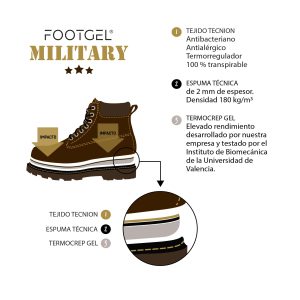 plantillas de gel para botas militares